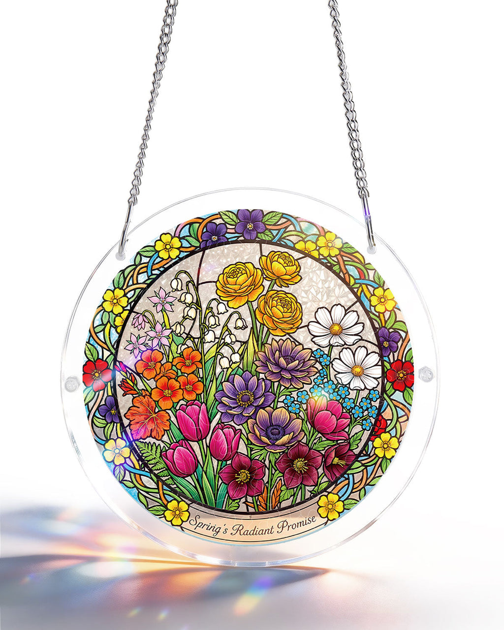 Acrylic Jigsaw Puzzle Suncatcher - Spring’s Radiant Promise