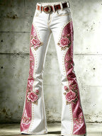 Women's Floral Casual Long Pants