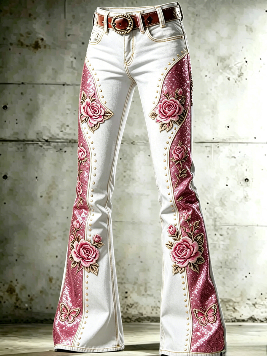 Women's Floral Casual Long Pants