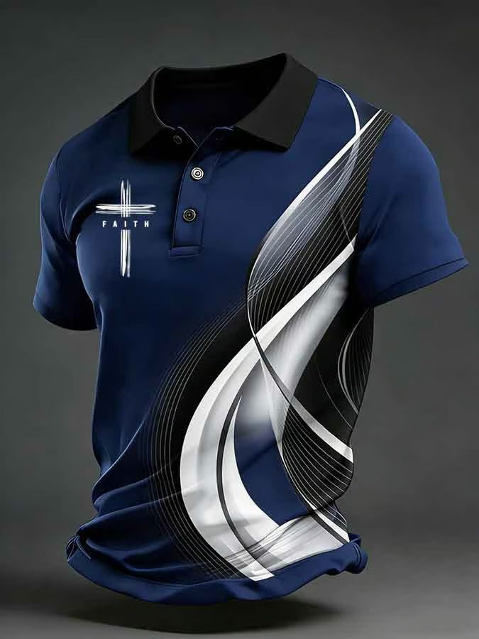 Men's Faith Casual Short-Sleeve Polo Shirt