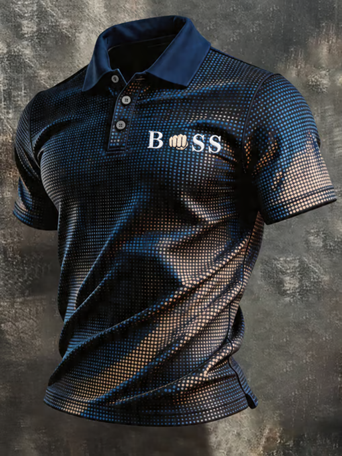 Men's business style polo shirt