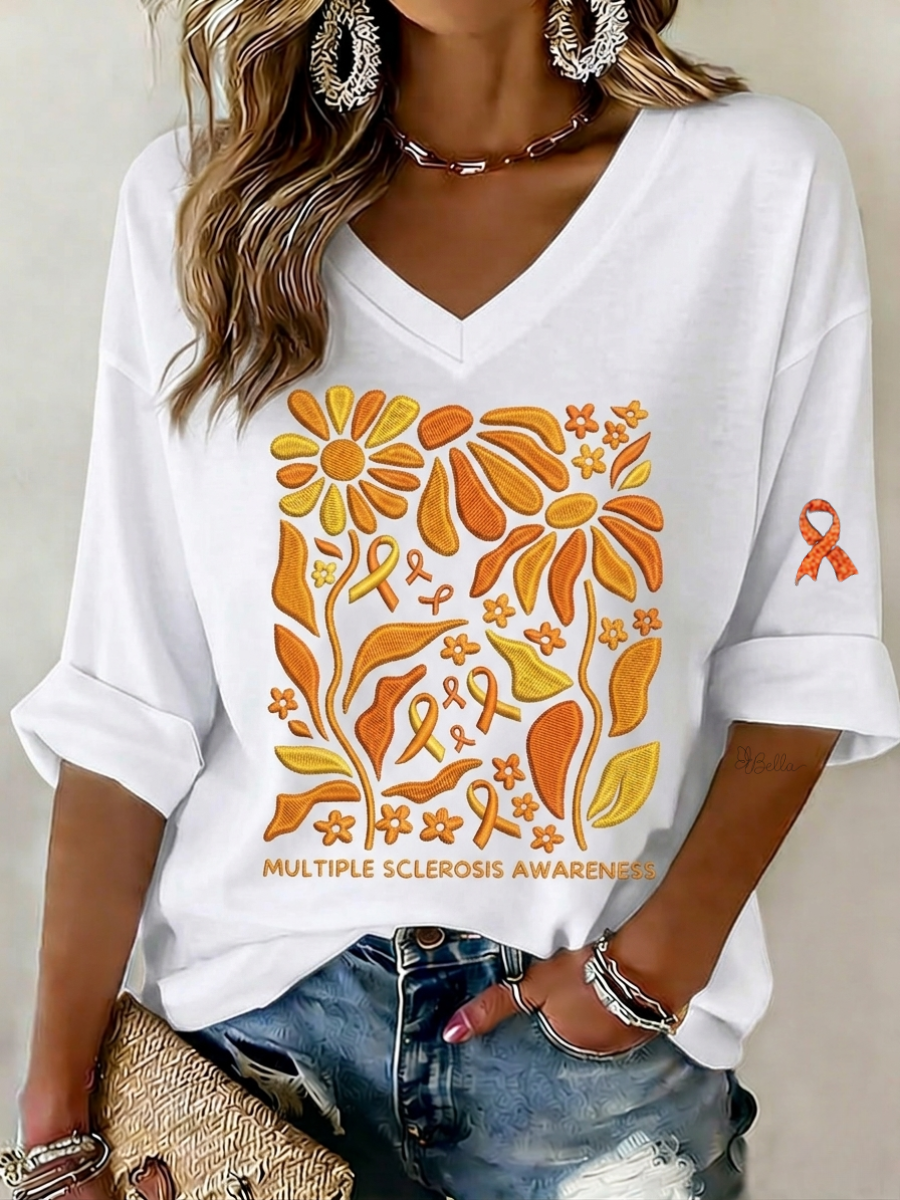 Women's MULTIPLE SCLEROSIS AWARENESS Printed T-shirt