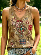 Women'S Western Style Faith Sleeveless T-Shirt