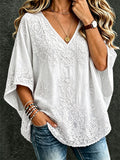 Women'S Cotton And Linen Floral Casual Vacation Top
