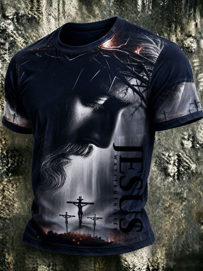 Men'S Jesus Way Truth Life Printed Casual T-Shirt