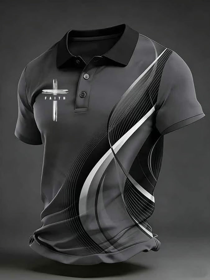 Men's Faith Casual Short-Sleeve Polo Shirt