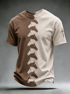 Men'S Western Style Cross Retro Casual T-Shirt