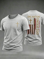 250Th Anniversary Faith Cross Printed Round Neck T-Shirt In The United States