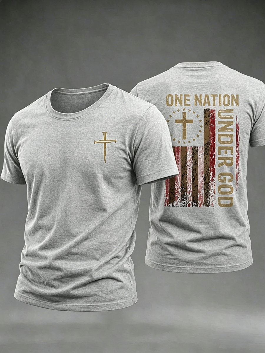 250Th Anniversary Faith Cross Printed Round Neck T-Shirt In The United States
