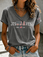 Women'S Faith Art Printed Casual T-Shirt