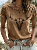 Women'S Western American Cross Casual T-Shirt