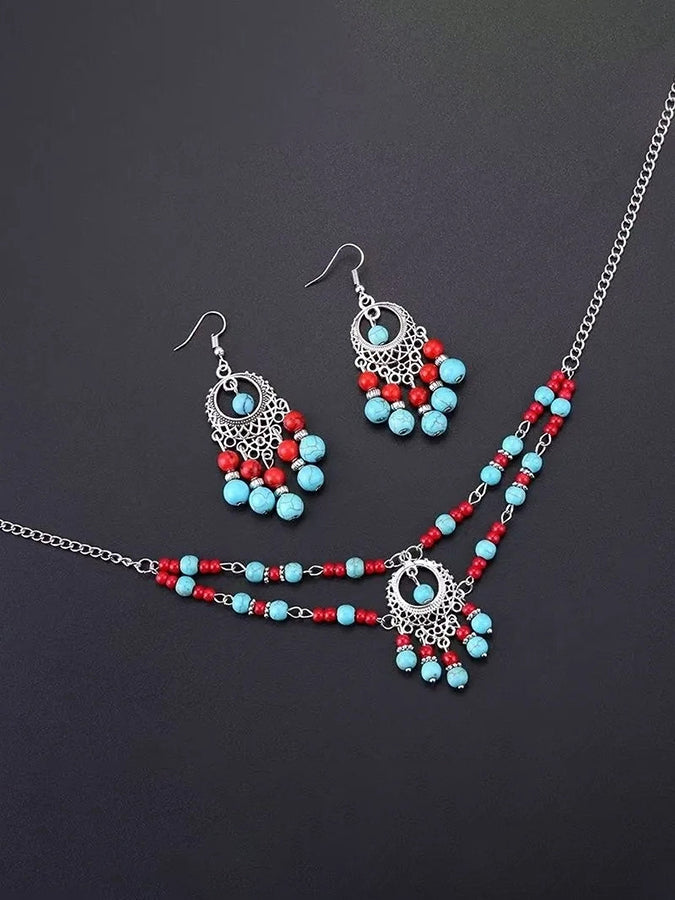 Women'S Retro Tassel Necklace From The Western Regions