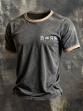 Men's Letter design Casual T-shirt