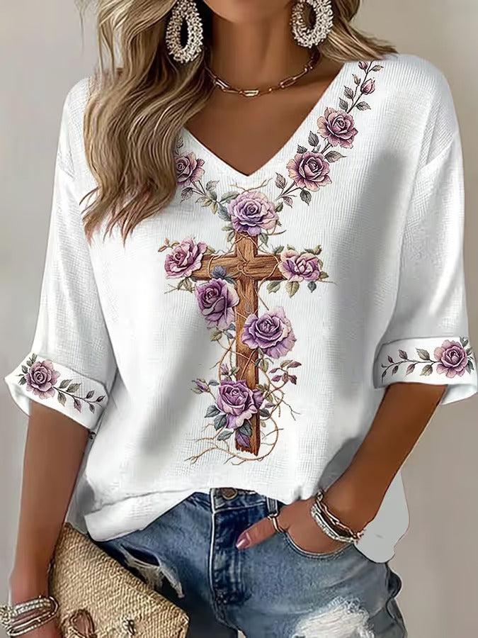 Women'S Faith Art Printed T-Shirt