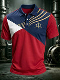 Men's Faith Cross Printed Casual Polo Shirt