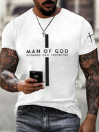 Men's Christian Man of God Husband Dad Graphic T-Shirt