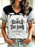 Women's  Casualbehold The Lamb Christian T-shirt