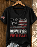 Women'S American Flag Patriotic Printed Casual T-Shirt