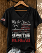Women'S American Flag Patriotic Printed Casual T-Shirt