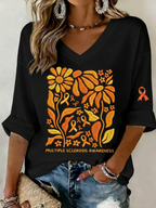 Women's MULTIPLE SCLEROSIS AWARENESS Printed T-shirt