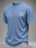 Men's Religious Beliefs Print Short Sleeve T-shirt