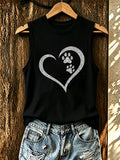Women'S Paw Print Tank Top
