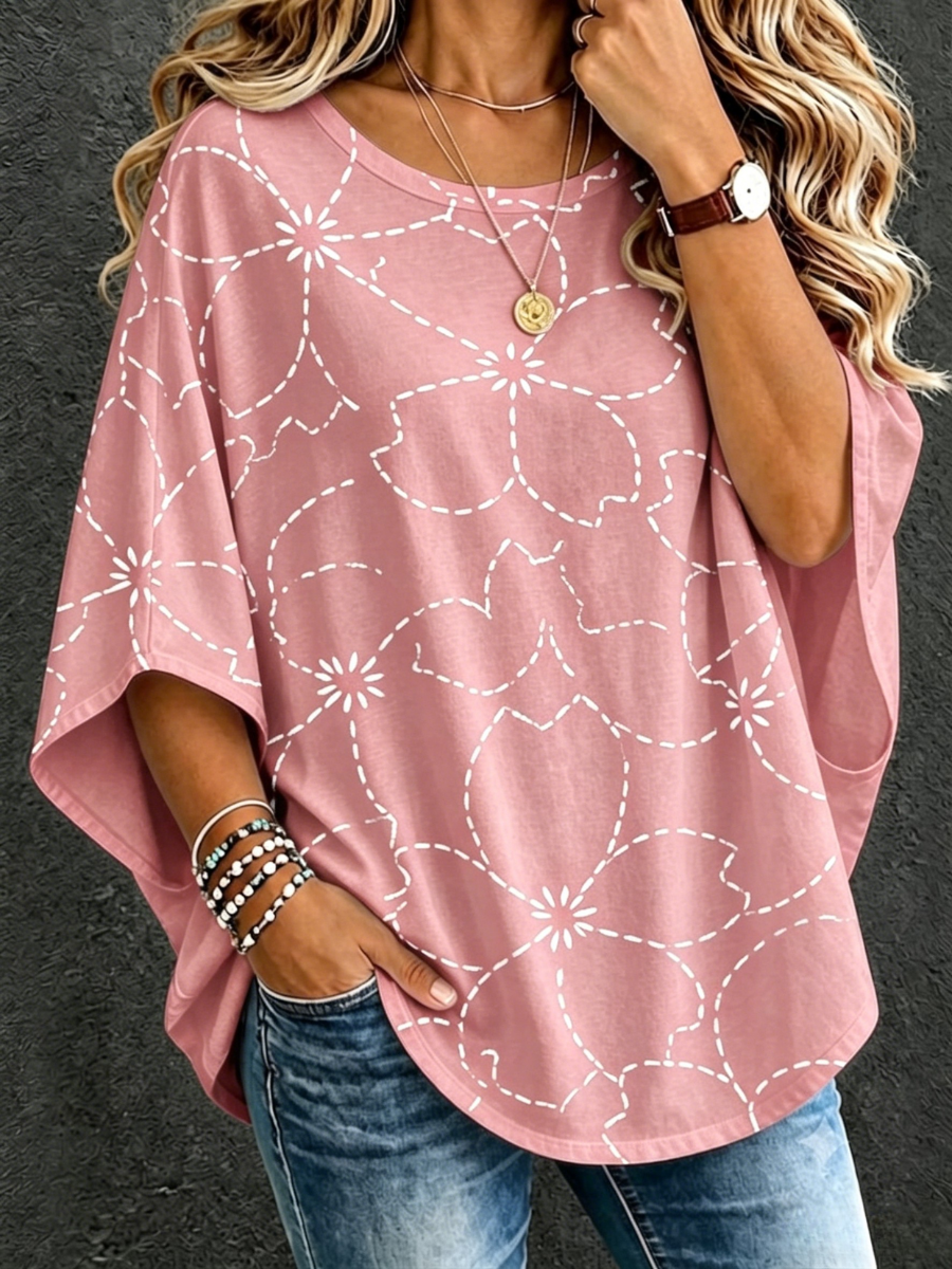 Women's casual cotton and linen Oversized Top