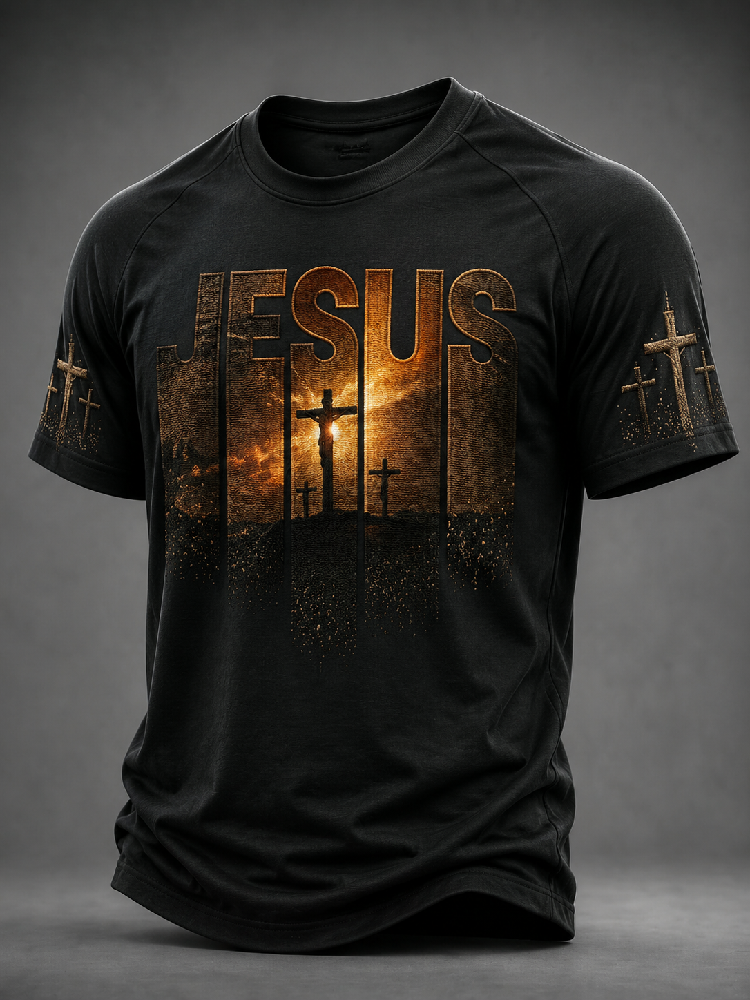 Men's Casual Jesus Print Casual T-Shirt