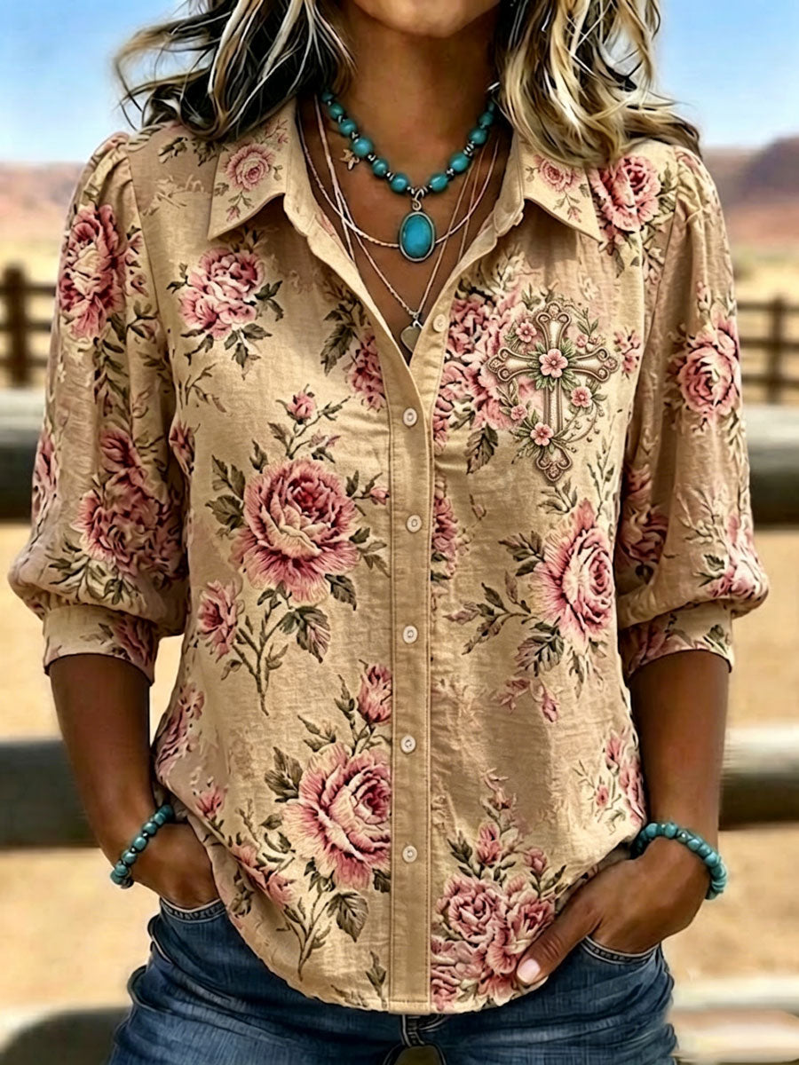 Women's Western Style Faith Shirt