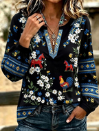 Women'S Floral Printed Top