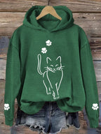 Women'S Cute Cat Graphic Cat Mom Casual Hoodie