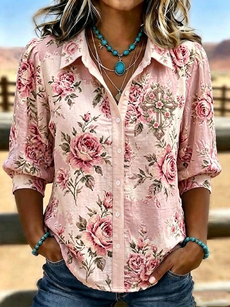 Women's Western Style Faith Shirt