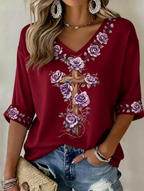 Women'S Faith Art Printed T-Shirt