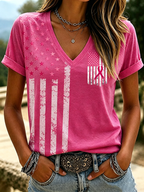 Women'S Breast Cancer Awareness Printed Casual T-Shirt