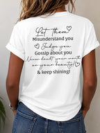 Women's Let Them Printed Round Neck T-shirt