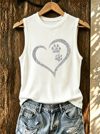 Women'S Paw Print Tank Top