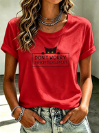 Cute Cat Claw Printed Casual T-Shirt