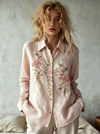 Women'S Casual Floral Faith Print Top