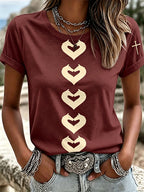 Women's Retro Western Faith Print T-shirt