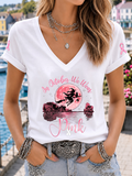 Women's In October We Wear Pink  Print T-shirt