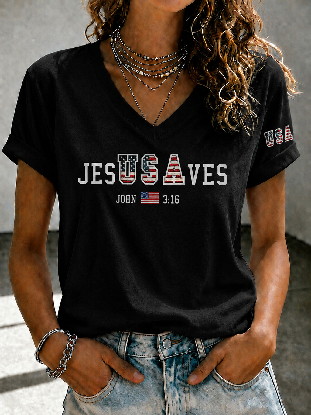 Women'S Faith Art Printed Casual T-Shirt