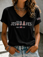 Women'S Faith Art Printed Casual T-Shirt