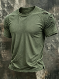 Men'S Casual Hollowed Out Perforated Cotton And Linen Top