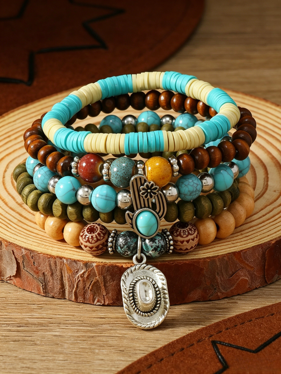 Vintage Western Bohemian Turquoise Bracelet