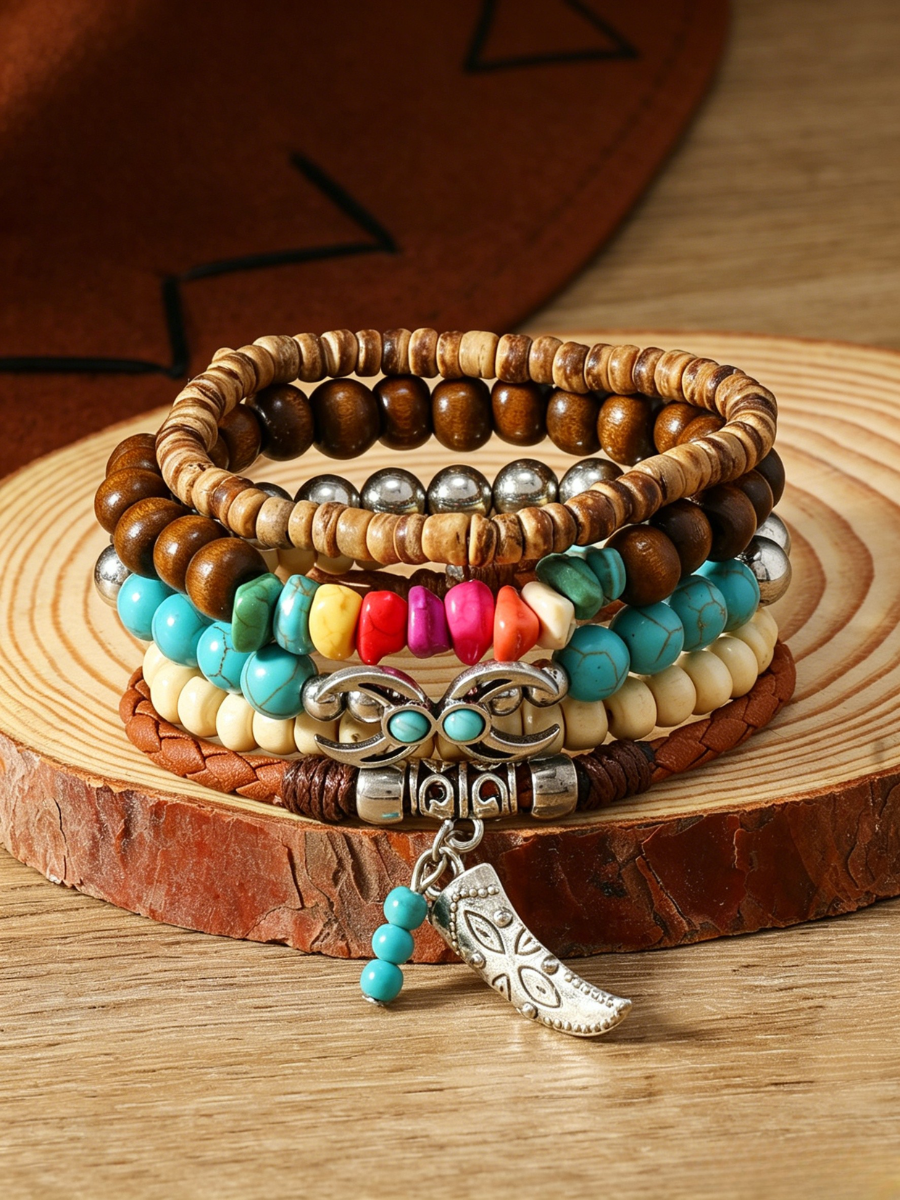 Vintage Western Bohemian Turquoise Bracelet