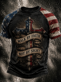 Men'S Faith Printed Short Sleeved T-Shirt