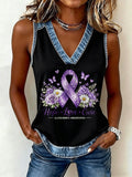 Women's Alzheimer's awareness Print Vest