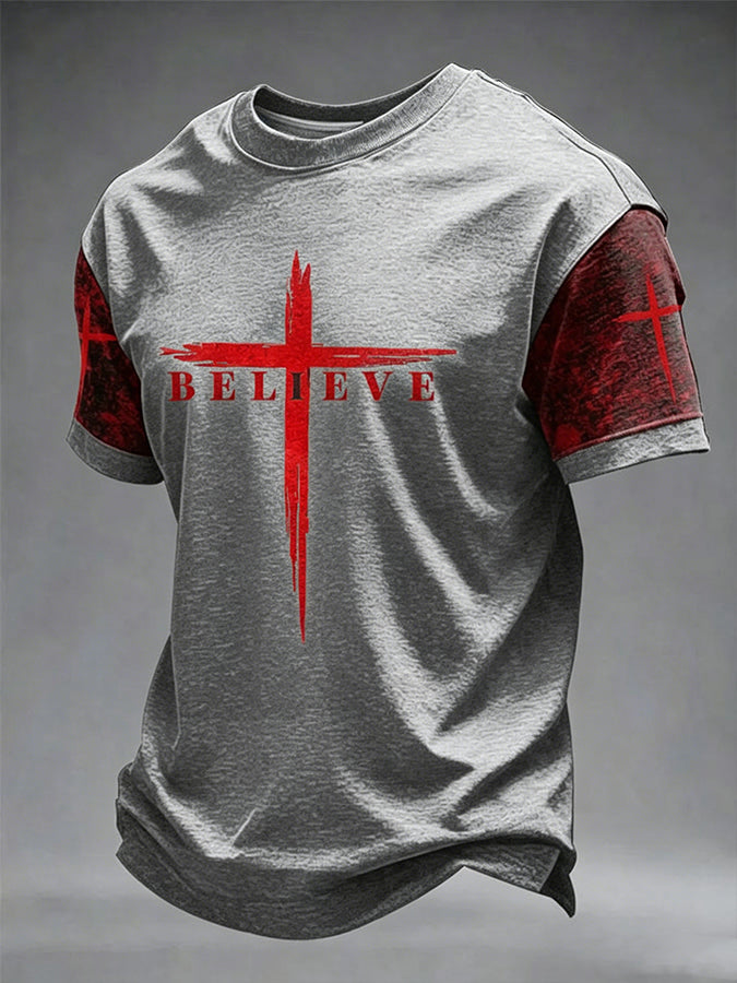 Men's Faith Printed Casual T-shirt
