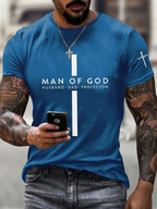 Men's Christian Man of God Husband Dad Graphic T-Shirt