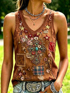 Women'S Western Style Faith Sleeveless T-Shirt